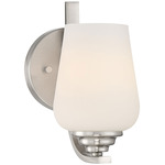 Shyloh Wall Sconce - Brushed Nickel / Etched Opal