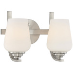 Shyloh Bathroom Vanity Light - Brushed Nickel / Etched Opal