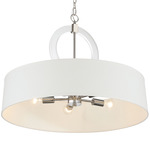 Cape Coral Pendant - Polished Nickel / White