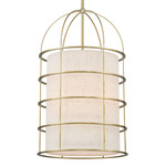 Gateway Park Pendant - Soft Brass / Oatmeal Linen