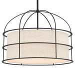 Gateway Park Convertible Pendant - Coal / Oatmeal Linen