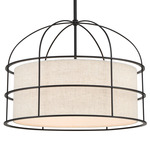 Gateway Park Convertible Pendant - Coal / Oatmeal Linen