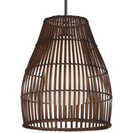 Brentwood Shore Pendant - Coal / Dark Brown Bamboo