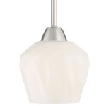 Camrin Convertible Pendant - Brushed Nickel / Etched Opal