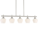 Camrin Linear Pendant - Brushed Nickel / Etched Opal