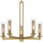 Emmerham Chandelier - Soft Brass / Clear