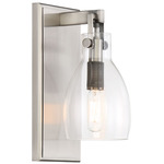 Tiberia Wall Sconce - Pewter / Clear