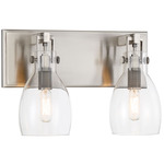 Tiberia Bathroom Vanity Light - Pewter / Clear