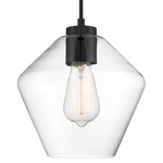 Clarity Tapered Pendant - Coal / Clear