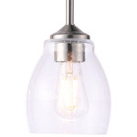 Winsley Mini Pendant - Brushed Nickel / Clear Seeded
