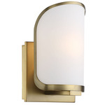 Bishop Crossing Wall Sconce - Discontinued Model - Soft Brass / Etched White