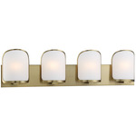 Bishop Crossing Bathroom Vanity Light - Soft Brass / Etched White