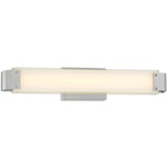 Round-A-Bout Bathroom Vanity Light - Brushed Nickel / Frosted
