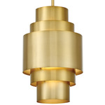 Spyglass Terrace Pendant - Soft Brass