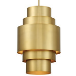 Spyglass Terrace Pendant - Soft Brass