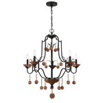 Colonial Charm Chandelier - Bronze
