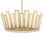 Ricochet Pendant - Soft Brass / White