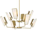 Ricochet Chandelier - Soft Brass / White