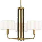 Chelsea Chandelier - Soft Brass / White