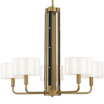 Chelsea Chandelier - Soft Brass / White