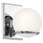 Broadway Nights Wall Sconce - Chrome / White