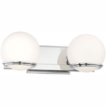 Broadway Nights Bathroom Vanity Light - Chrome / White