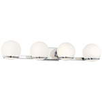Broadway Nights Bathroom Vanity Light - Chrome / White