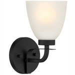 Kaitlen Wall Sconce - Coal / Etched Glass