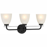 Kaitlen Bathroom Vanity Light - Coal / Etched Glass