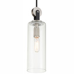 Pullman Junction Pendant - Brushed Nickel / Coal / Clear