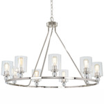 Studio 5 Chandelier - Polished Nickel / Clear