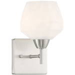 Camrin Wall Sconce - Brushed Nickel / Etched Opal