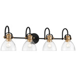 Monico Bathroom Vanity Light - Bronze / Brass / Clear Seeded