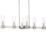 Vernon Place Linear Pendant - Chrome / Clear Ribbed