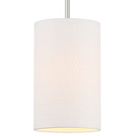 Palmetto Narrow Pendant - Polished Nickel / White