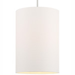 Palmetto Narrow Pendant - Polished Nickel / White