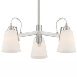 Beckonridge Chandelier - Brushed Nickel / Etched Opal