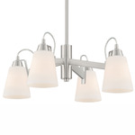 Beckonridge Chandelier - Brushed Nickel / Etched Opal