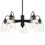 Beckonridge Chandelier - Coal / Clear