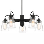 Beckonridge Chandelier - Coal / Clear