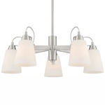 Beckonridge Chandelier - Brushed Nickel / Etched Opal