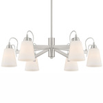 Beckonridge Chandelier - Brushed Nickel / Etched Opal