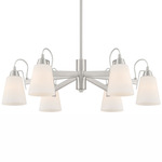 Beckonridge Chandelier - Brushed Nickel / Etched Opal