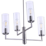 Acacia Chandelier - Brushed Nickel / Clear