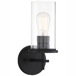 Haisley Wall Sconce - Coal / Clear