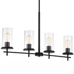 Haisley Linear Pendant - Coal / Clear