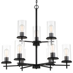 Haisley Chandelier - Coal / Clear