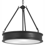 Harbour Point Pendant - Coal / Etched Opal