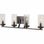 Elyton Bathroom Vanity Light - Downtown Bronze / Clear Seedy