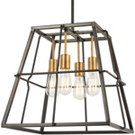 Keeley Calle Pendant - Painted Bronze / Brushed Brass